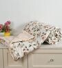 Beige Printed Microfiber Reversible 180 GSM Double Bed AC Comforter