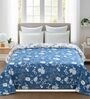 Blue Printed Microfiber Reversible 180 GSM Double Bed AC Comforter