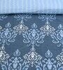 Navy Blue Printed Microfiber Reversible 180 GSM Double Bed AC Comforter