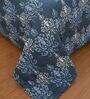 Navy Blue Printed Microfiber Reversible 180 GSM Double Bed AC Comforter