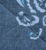 Navy Blue Printed Microfiber Reversible 180 GSM Double Bed AC Comforter