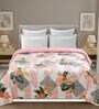Peach Printed Microfiber Reversible 180 GSM Double Bed AC Comforter