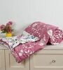 Pink Printed Microfiber Reversible 180 GSM Double Bed AC Comforter