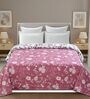 Pink Printed Microfiber Reversible 180 GSM Double Bed AC Comforter
