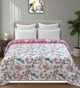 Pink Printed Microfiber Reversible 180 GSM Double Bed AC Comforter
