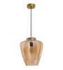 Ashley Florien Gold Glass and Metal Hanging Light