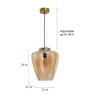 Ashley Florien Gold Glass and Metal Hanging Light