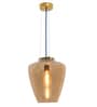 Ashley Florien Gold Glass and Metal Hanging Light