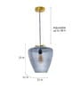 Daffodil Florien Gold Glass and Metal Hanging Light