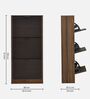 Florine 3 Tier Shoe Cabinet in Walnut & Wenge Finish