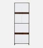 Florine 4 Tier Tilt Out Shoe Rack in Walnut and Wenge Finish