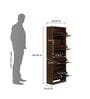 Florine 4 Tier Tilt Out Shoe Rack in Walnut and Wenge Finish
