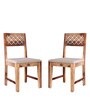 Floris Dining Chair Set Of 2 in Teak Colour