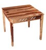 Floris Four Seater Square Dining Table in Teak Colour