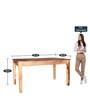 Floris Six Seater Dining Table in Teak Colour