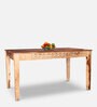 Floris Six Seater Dining Table in Teak Colour