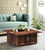 Florito Sheesham Wood Coffee Table in Rustic Teak Finish