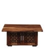 Florito Sheesham Wood Coffee Table in Rustic Teak Finish