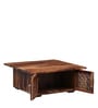 Florito Sheesham Wood Coffee Table in Rustic Teak Finish