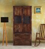 Florito Sheesham Wood 2 Door Wardrobe in Provincial Teak Finish