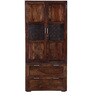 Florito Sheesham Wood 2 Door Wardrobe in Provincial Teak Finish