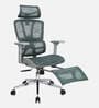 Floro Breathable Mesh Ergonomic Chair in Grey Colour with Footrest
