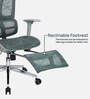 Floro Breathable Mesh Ergonomic Chair in Grey Colour with Footrest