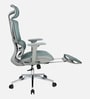 Floro Breathable Mesh Ergonomic Chair in Grey Colour with Footrest
