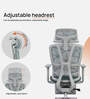 Floro Breathable Mesh Ergonomic Chair in Grey Colour with Footrest
