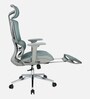 Floro Breathable Mesh Ergonomic Chair in Grey Colour with Footrest