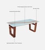Floro Sheesham Wood Coffe Table In Honey Oak Finish With Glass Top