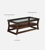 Floro Sheesham Wood Coffee Table In Provincial Teak Finish