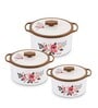 Florra Brown Plastic & Steel Thermoware Casserole (Set of 3)