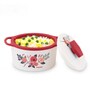 Florra Red 1000ML Plastic & Steel Thermoware Casserole