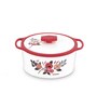 Florra Red 1000ML Plastic & Steel Thermoware Casserole
