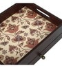 Flourish Tile  Brown MDF Wood Cutlery Holder