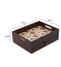 Flourish Tile  Brown MDF Wood Cutlery Holder