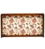 Flourish Tiled Brown Teak Wood & MDF Serving Tray Reinvention factory