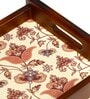 Flourish Tiled Brown Teak Wood & MDF Serving Tray Reinvention factory