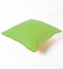 Flourscent Green Cotton Solid 24x24 Inches Cushion Cover