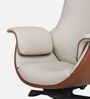 Flow Leatherette High Back Office Chair in Cream and Tan Colour
