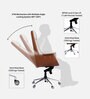 Flow Leatherette High Back Office Chair in Cream and Tan Colour