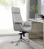 Flow Leatherette High Back Office Chair with Knee Tilt Mechanism  in Grey Colour