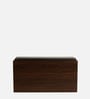 Flow Shoe Rack With Seating in Brown Teak Matte Finish