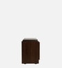 Flow Shoe Rack With Seating in Brown Teak Matte Finish