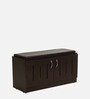 Flow Shoe Rack With Seating in Wenge Matte Finish