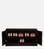 Flow Shoe Rack With Seating in Wenge Matte Finish