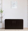 Flow Shoe Rack With Seating in Wenge Matte Finish