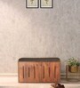 Flow Shoe Rack With Seat in Brown Colour