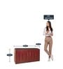 Flow Shoe Rack with Seating in Rose Wood Finish
